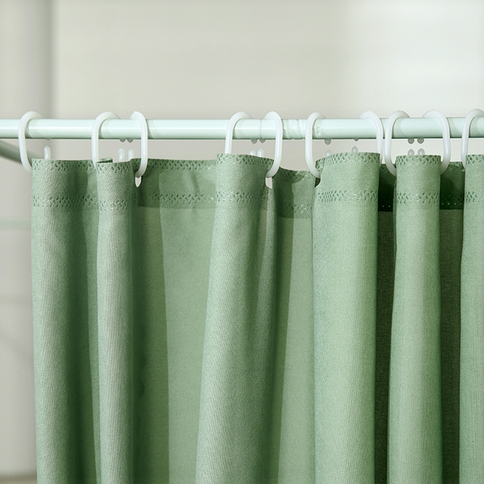 91家纺网 家纺一手货源 找家纺 显高蚊帐 2025新款U型坐床遮光防尘床帘式蚊帐 抹茶绿