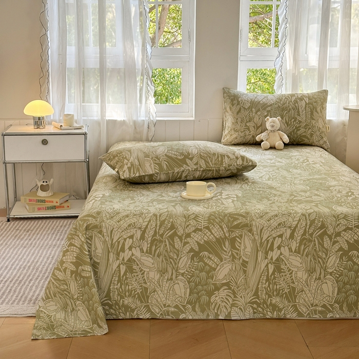 91家纺网 家纺一手货源 找家纺 莱登卡奴 新款A类100%全棉老粗布单品系列-床单 罗丽莎