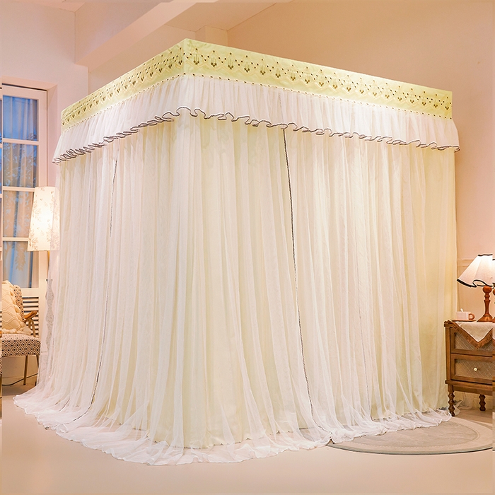 91家纺网 家纺一手货源 找家纺 （总）锦逸家居 2025新款双层遮光防蚊落地蚊帐