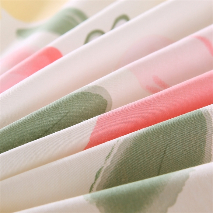 91家纺网 家纺一手货源 找家纺 梦舒羽2025新款全棉小清新印花加厚宿舍床单床裙款四件套 丽漫-全棉