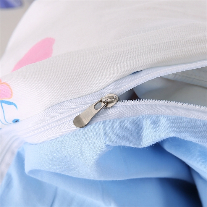 91家纺网 家纺一手货源 找家纺 梦舒羽2025新款全棉小清新印花加厚宿舍床单床裙款四件套 藏蝶舞-全棉