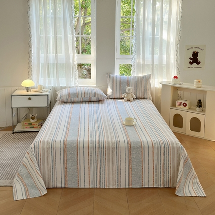 莱登卡奴 新款A类100%全棉老粗布单品系列-床单 塞纳河畔