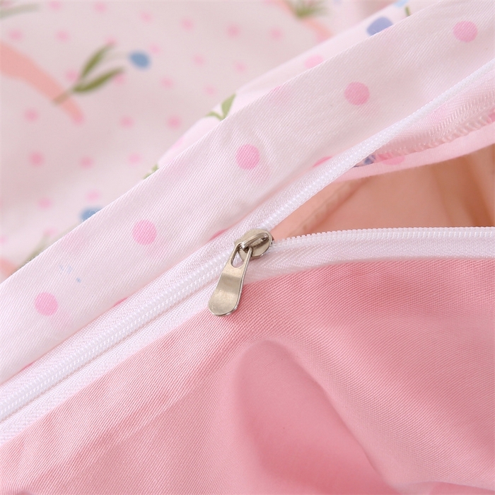 91家纺网 家纺一手货源 找家纺 梦舒羽2025新款全棉小清新印花加厚宿舍床单床裙款四件套 觅香少女-全棉