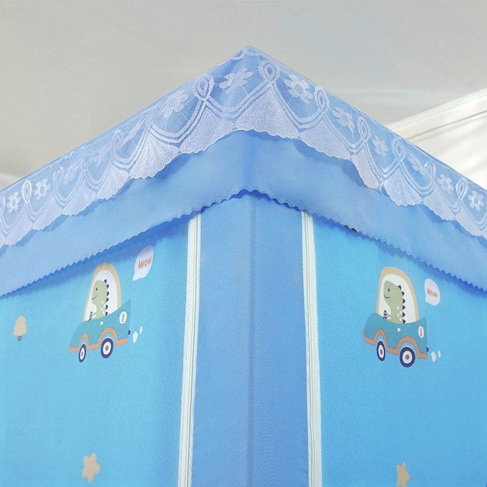 91家纺网 家纺一手货源 找家纺 显高蚊帐 2025新款U型坐床遮光防尘床帘式蚊帐 汽车派对