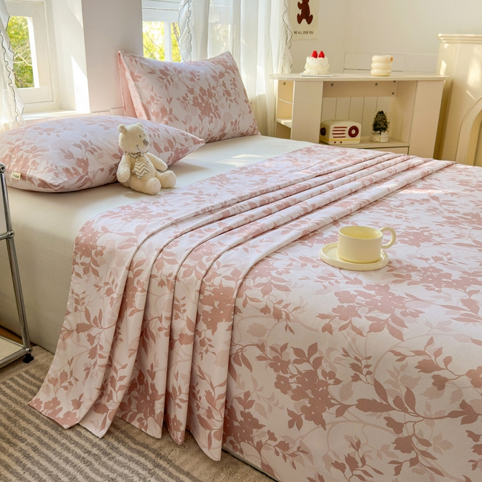 91家纺网 家纺一手货源 找家纺 莱登卡奴 新款A类100%全棉老粗布单品系列-床单 扶桑秘境