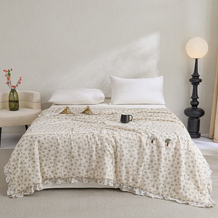 91家纺网 家纺一手货源 找家纺 （总）有货2025新款韩系皱皱纱森系治愈被