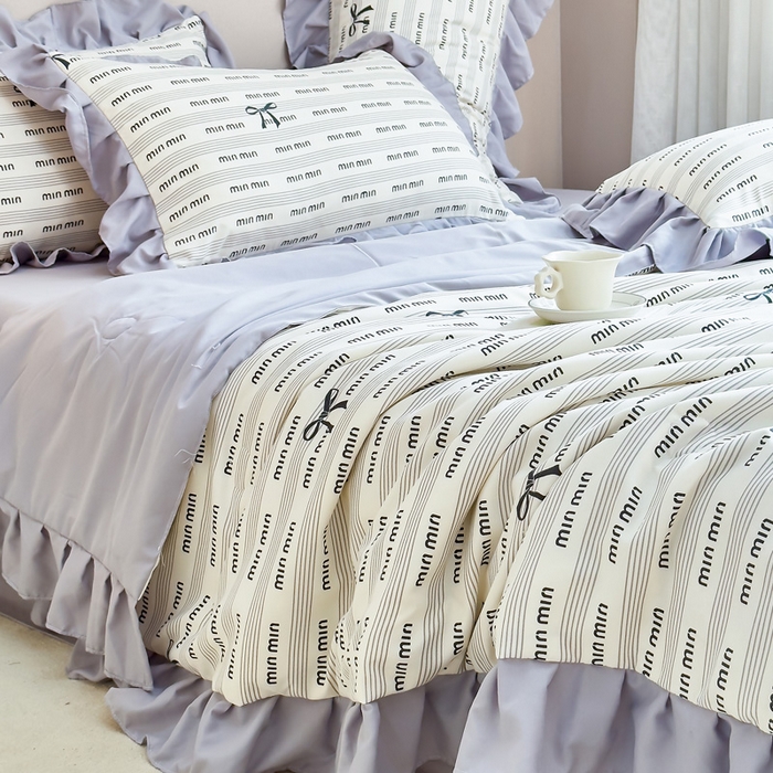 91家纺网 家纺一手货源 找家纺 梦莱斯2025新款针织棉夏被四件套 蝴蝶淑女