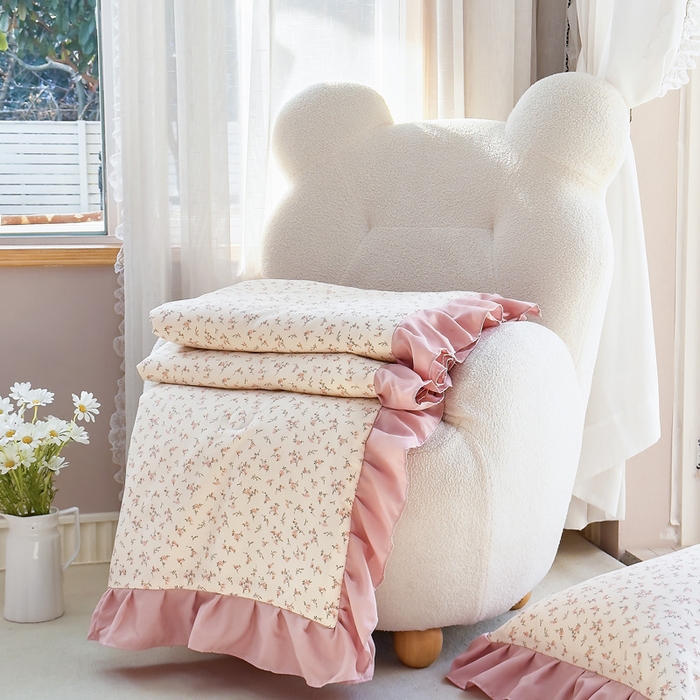 91家纺网 家纺一手货源 找家纺 梦莱斯2025新款针织棉夏被四件套 富贵人生