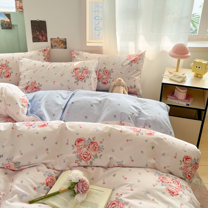 91家纺网 家纺一手货源 找家纺 寻米 2025新款13070全棉纯棉印花单被套 繁花锦绣