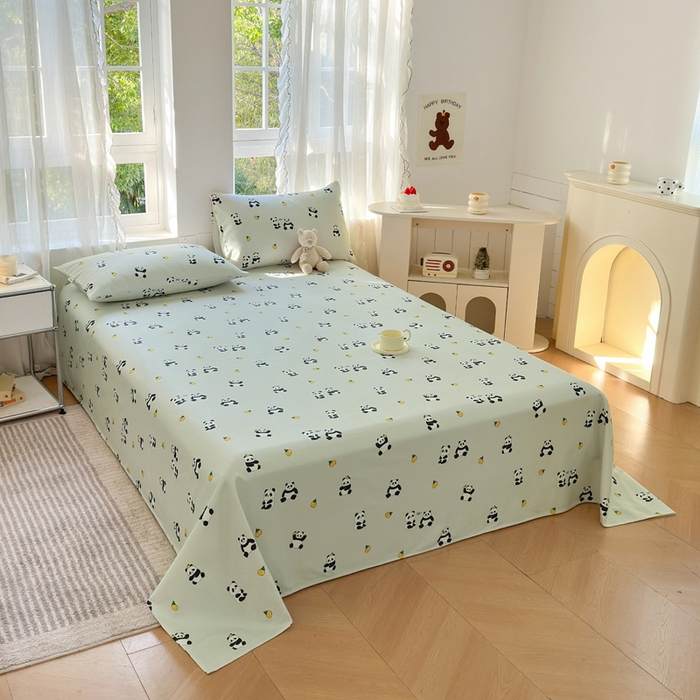 91家纺网 家纺一手货源 找家纺 莱登卡奴 新款A类100%全棉老粗布单品系列-床单 花花乐园