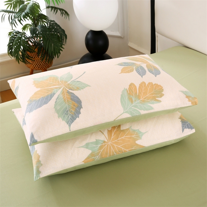 91家纺网 家纺一手货源 找家纺 梦舒羽2025新款全棉小清新印花加厚宿舍床单床裙款四件套 木槿-全棉