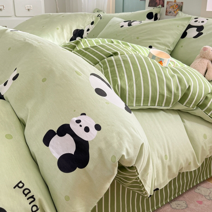 91家纺网 家纺一手货源 找家纺 寻米 2025新款13070全棉纯棉印花单被套 爱你熊