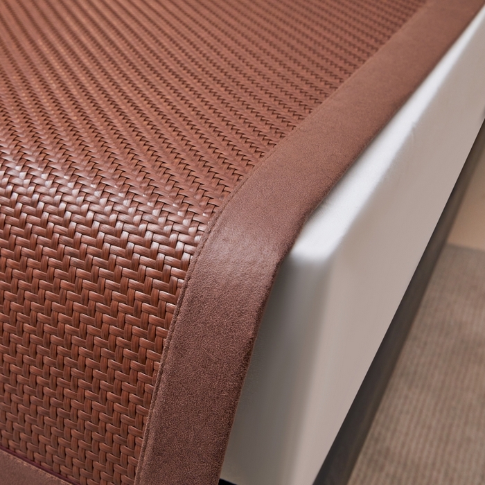 91家纺网 家纺一手货源 找家纺 尚品凤凰 2025新款PE雪藤席三件套 咖色