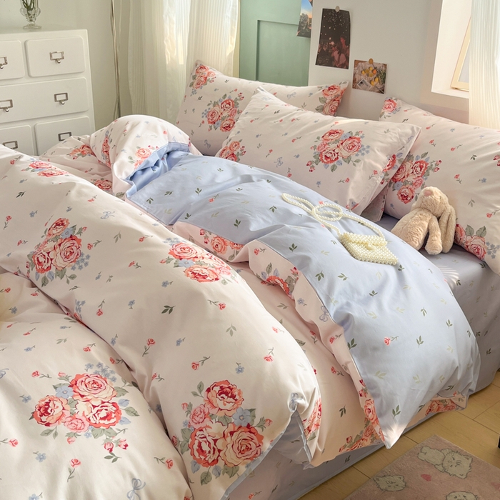 91家纺网 家纺一手货源 找家纺 寻米 2025新款13070全棉纯棉印花单被套 繁花锦绣