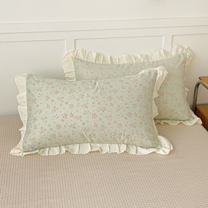 91家纺网 家纺一手货源 找家纺 澳梵家居 2025新款全棉印花韩版花间捕梦四件套 绿野社