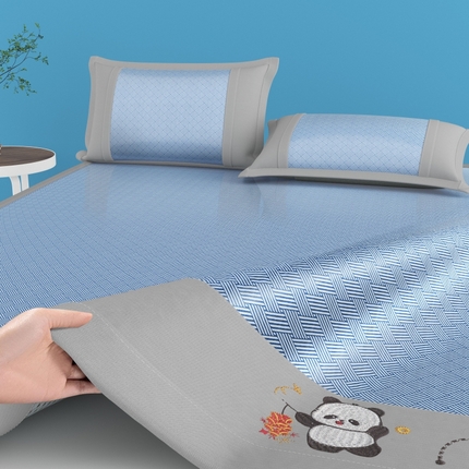 91家纺网 家纺一手货源 找家纺 （总）2025新款凉感抗菌冰丝席凉席