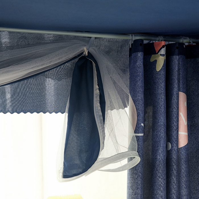 91家纺网 家纺一手货源 找家纺 显高蚊帐 2025新款U型坐床遮光防尘床帘式蚊帐 宇宙之星