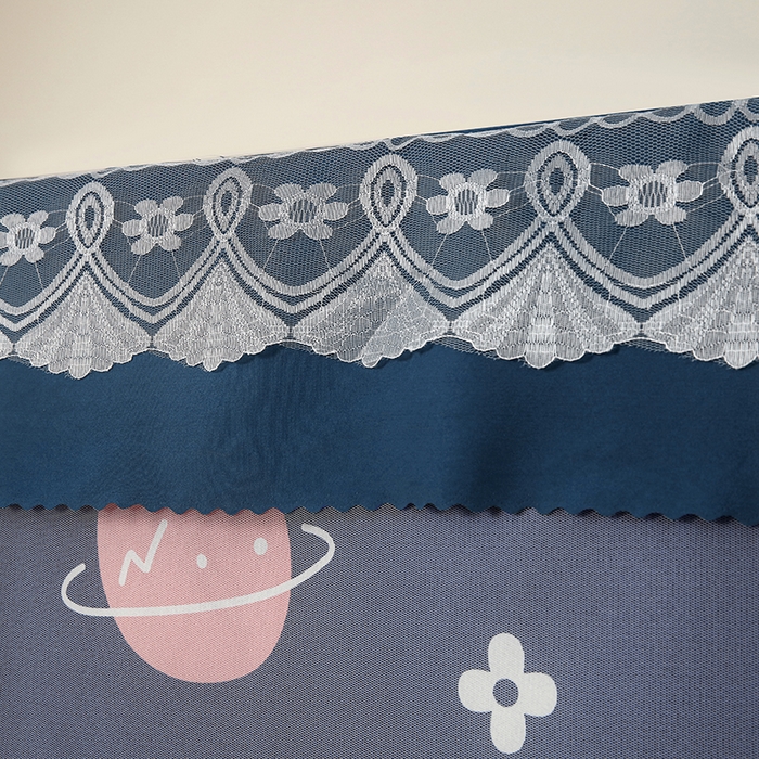 91家纺网 家纺一手货源 找家纺 显高蚊帐 2025新款U型坐床遮光防尘床帘式蚊帐 宇宙之星