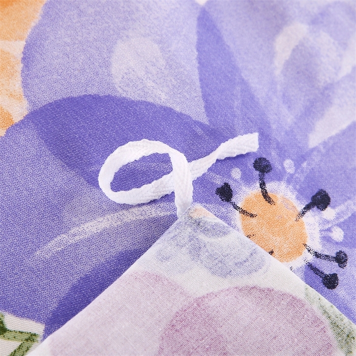 91家纺网 家纺一手货源 找家纺 梦舒羽2025新款全棉小清新印花加厚宿舍床单床裙款四件套 繁花似锦-全棉