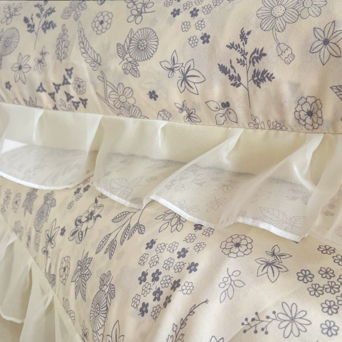 91家纺网 家纺一手货源 找家纺 梦舒羽  2025新款针织棉双层纱花边枕头套双人枕套枕芯套宿舍单人枕头内胆套 花边款-镜花水月