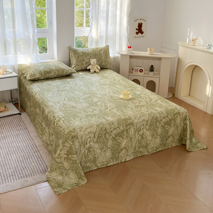 91家纺网 家纺一手货源 找家纺 莱登卡奴 新款A类100%全棉老粗布单品系列-床单 罗丽莎