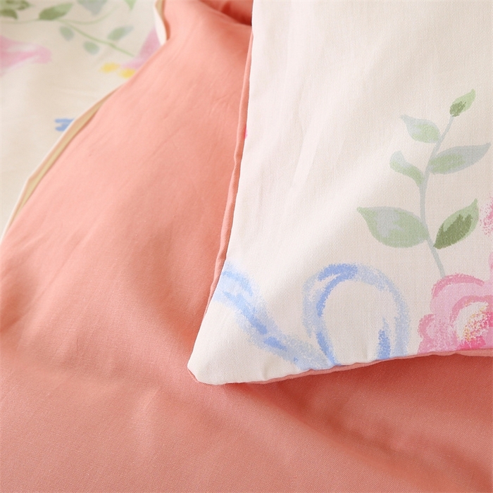 91家纺网 家纺一手货源 找家纺 梦舒羽2025新款全棉小清新印花加厚宿舍床单床裙款四件套 陌上花开-全棉