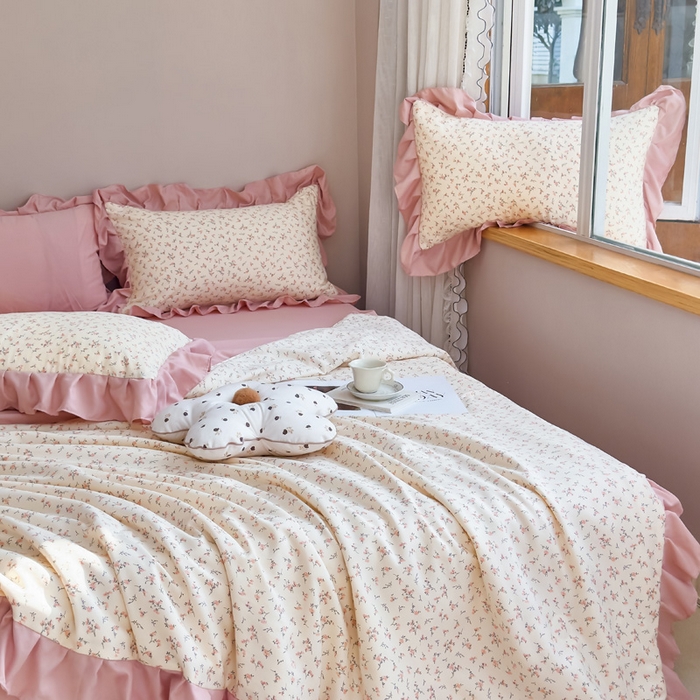 91家纺网 家纺一手货源 找家纺 梦莱斯2025新款针织棉夏被四件套 富贵人生