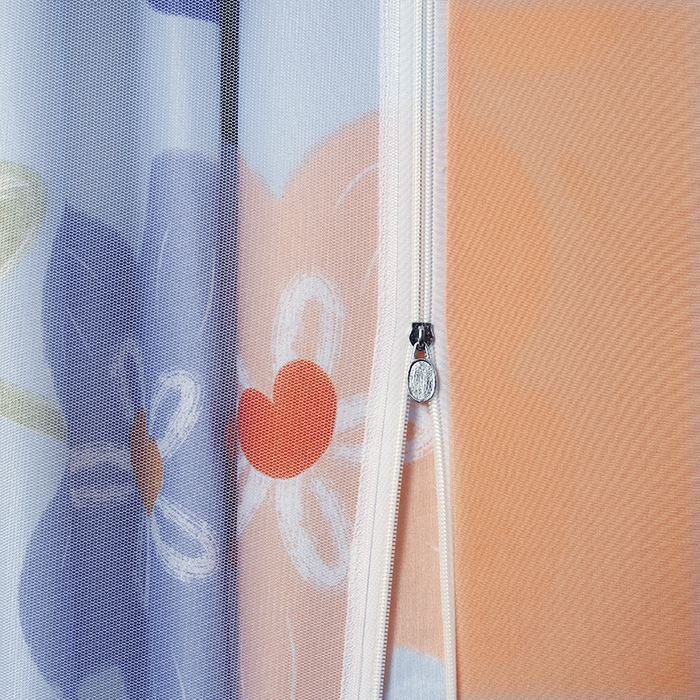 91家纺网 家纺一手货源 找家纺 显高蚊帐 2025新款U型坐床遮光防尘床帘式蚊帐 春暖花开