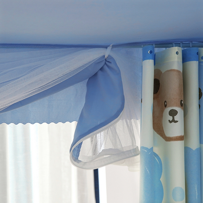 91家纺网 家纺一手货源 找家纺 显高蚊帐 2025新款U型坐床遮光防尘床帘式蚊帐 熊出没