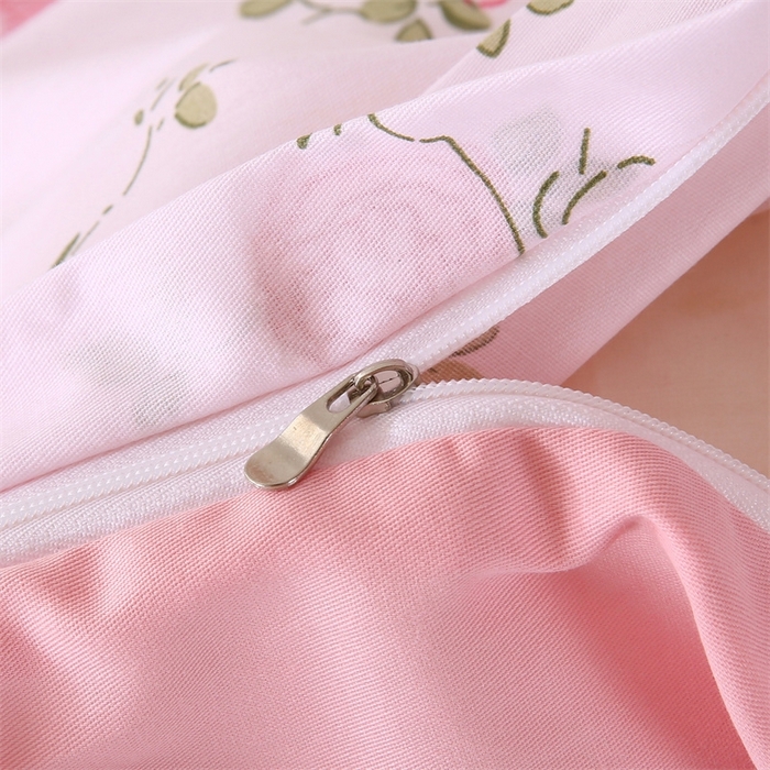 91家纺网 家纺一手货源 找家纺 梦舒羽2025新款全棉小清新印花加厚宿舍床单床裙款四件套 花想容-全棉