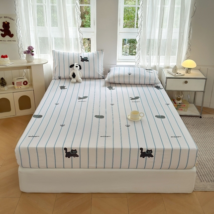 莱登卡奴 新款A类100%全棉老粗布单品系列 喵喵时光