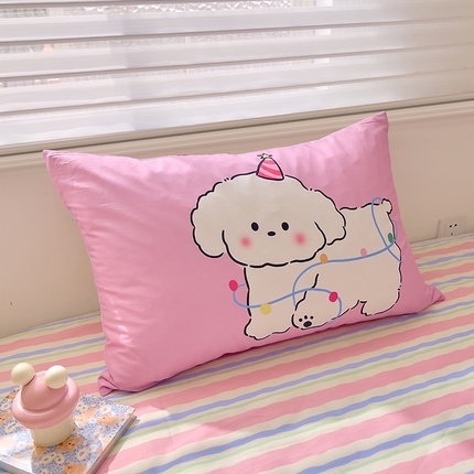 DoDo 兜兜2025新款40支全棉印花单枕套 趣味小狗-大版