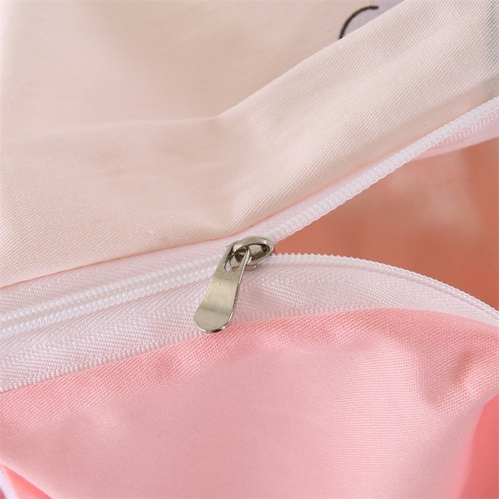 91家纺网 家纺一手货源 找家纺 梦舒羽2025新款全棉小清新印花加厚宿舍床单床裙款四件套 花丛小兔-全棉