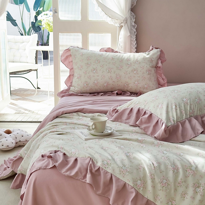 91家纺网 家纺一手货源 找家纺 梦莱斯2025新款针织棉夏被四件套 丛林中