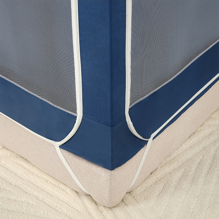 91家纺网 家纺一手货源 找家纺 （总）显高蚊帐 2025新款U型坐床遮光防尘床帘式蚊帐