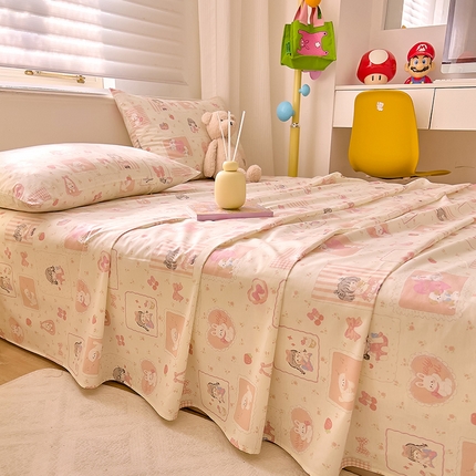 DoDo 兜兜2025新款40支全棉印花单床单 可爱女生