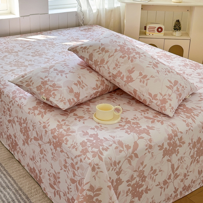 91家纺网 家纺一手货源 找家纺 莱登卡奴 新款A类100%全棉老粗布单品系列-床单 扶桑秘境