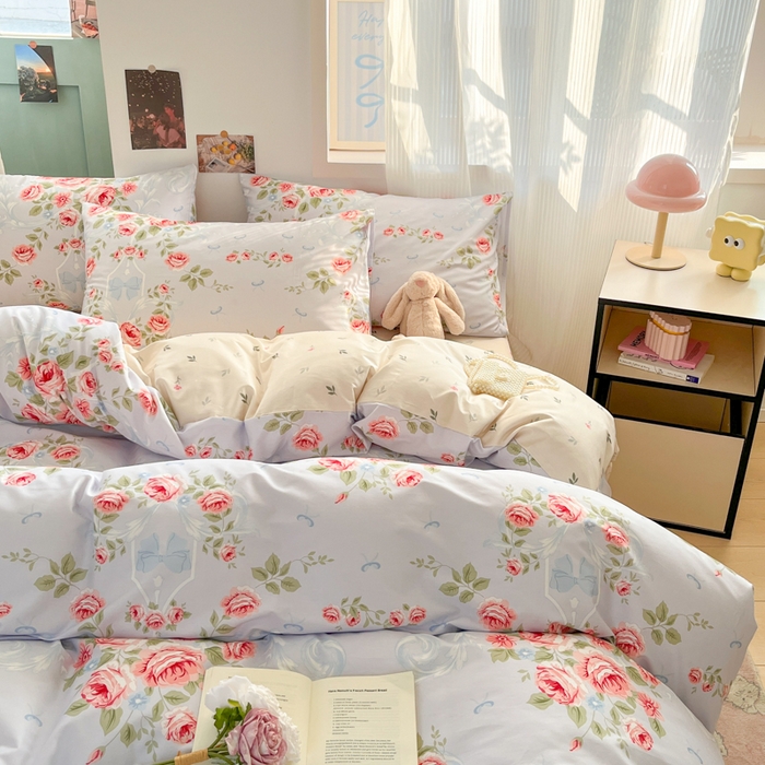 91家纺网 家纺一手货源 找家纺 寻米 2025新款13070全棉纯棉印花单被套 繁花晚庭