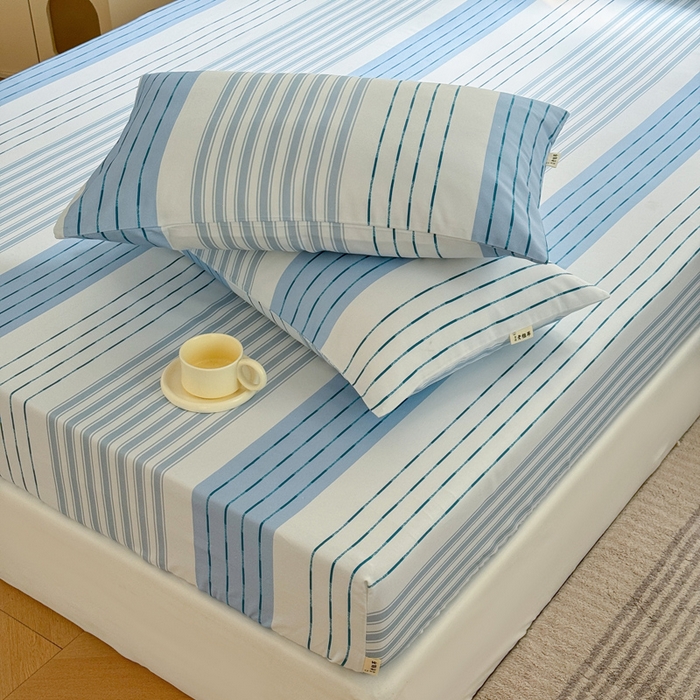 91家纺网 家纺一手货源 找家纺 莱登卡奴 新款A类100%全棉老粗布单品系列 蓝宁小调