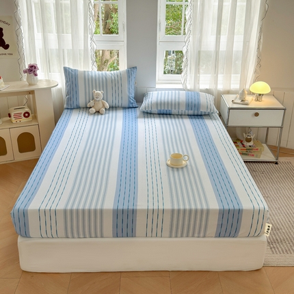 莱登卡奴 新款A类100%全棉老粗布单品系列 蓝宁小调