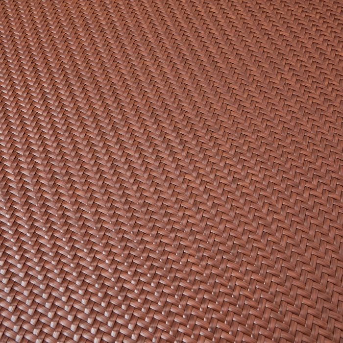 91家纺网 家纺一手货源 找家纺 尚品凤凰 2025新款PE雪藤席三件套 咖色