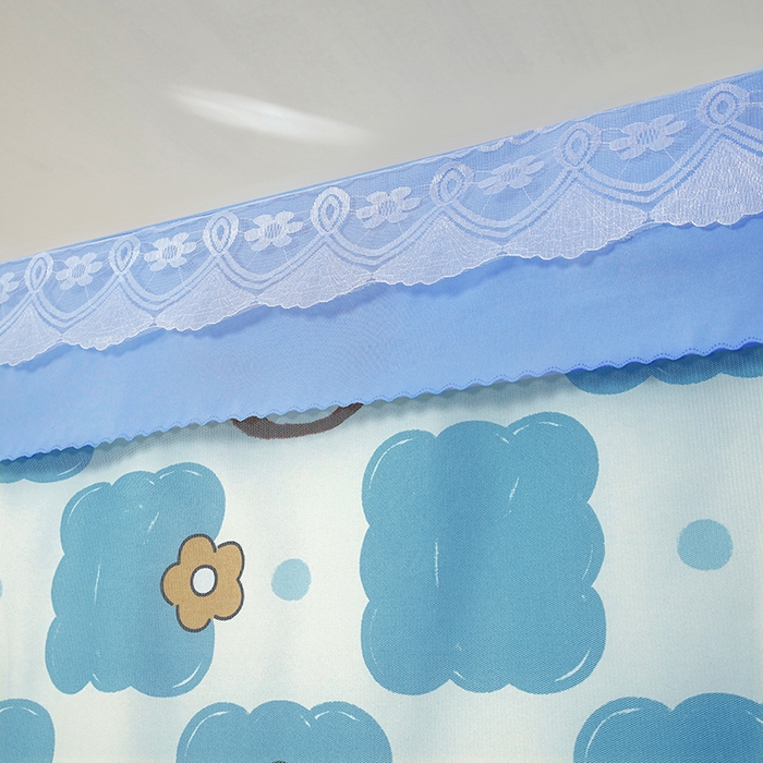 91家纺网 家纺一手货源 找家纺 显高蚊帐 2025新款U型坐床遮光防尘床帘式蚊帐 熊出没