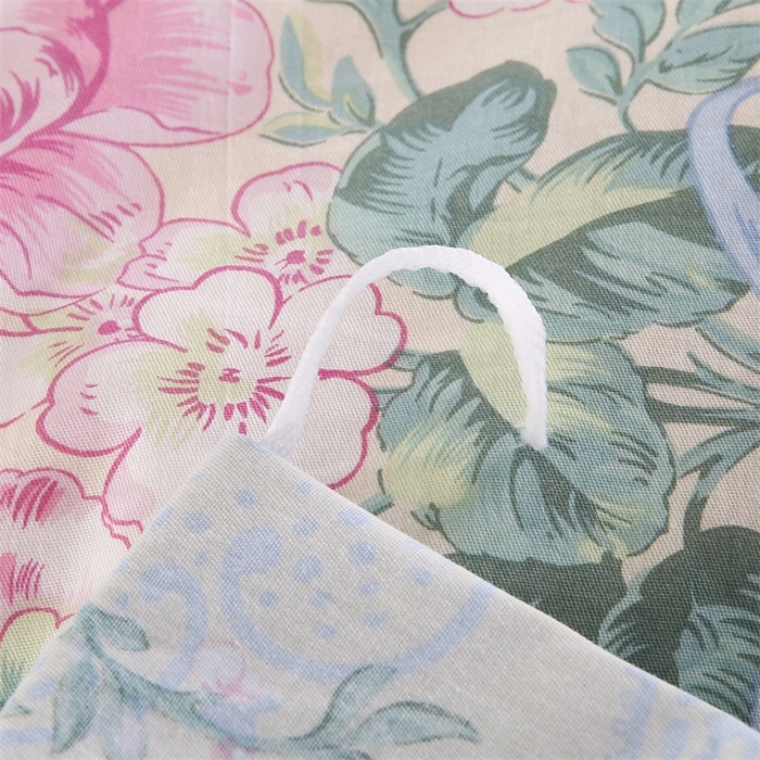 91家纺网 家纺一手货源 找家纺 梦舒羽2025新款全棉小清新印花加厚宿舍床单床裙款四件套 琉璃如梦-全棉