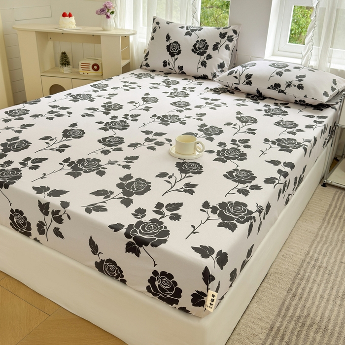 91家纺网 家纺一手货源 找家纺 莱登卡奴 新款A类100%全棉老粗布单品系列 玫瑰情缘