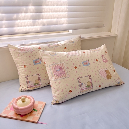 DoDo 兜兜2025新款40支全棉印花单枕套 萌宠哈哈-小版