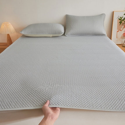 湘之帛 2025新款华夫格冰豆豆凉席 华夫格-浅灰色