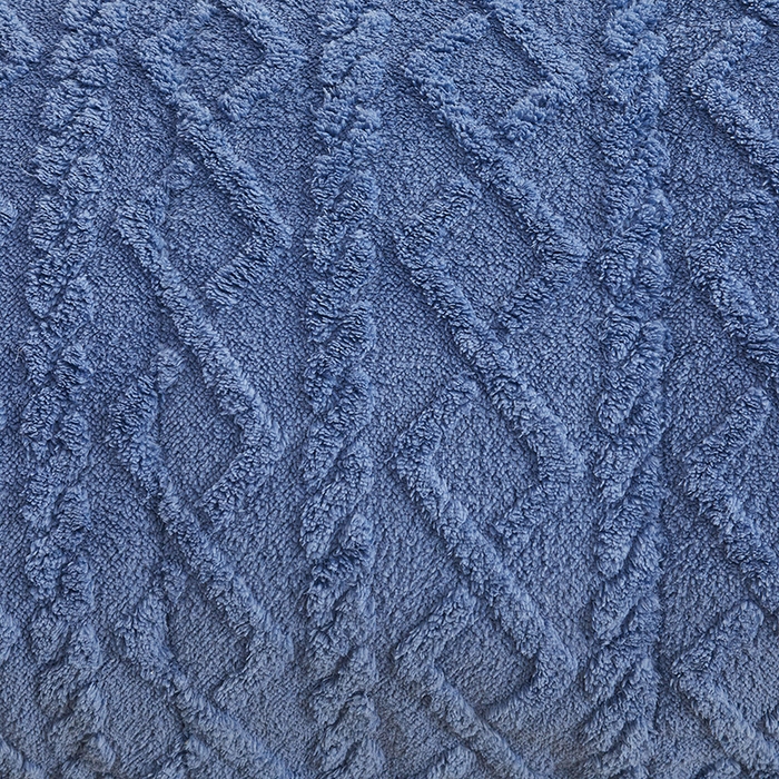 91家纺网 家纺一手货源 找家纺 澳梵家居 2025新款塔芙绒提花毛毯盖毯 雾霾蓝-灰
