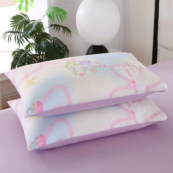 91家纺网 家纺一手货源 找家纺 梦舒羽2025新款全棉小清新印花加厚宿舍床单床裙款四件套 盛夏之姿-全棉