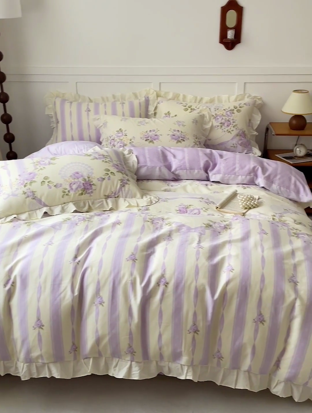 91家纺网 家纺一手货源 找家纺 澳梵家居 2025新款全棉印花韩版花间捕梦四件套 远山花黛