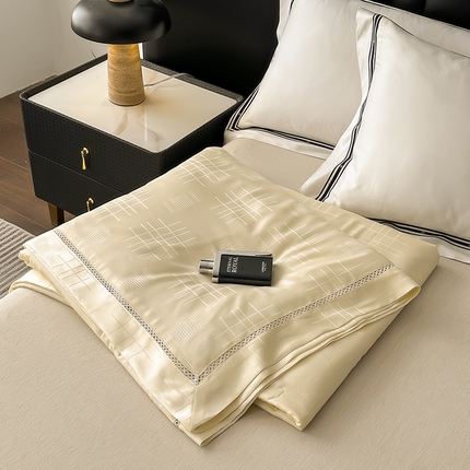 91家纺网 家纺一手货源 找家纺 （总）雅高 2025新款卡伦50s100%莱赛尔提花夏被夏被夏凉被空调被